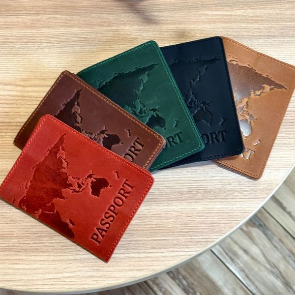 Кожаный чехол для паспорта Ukraine коричневая размер 13 х 9 х 0,5 см 3862-корич.. фото